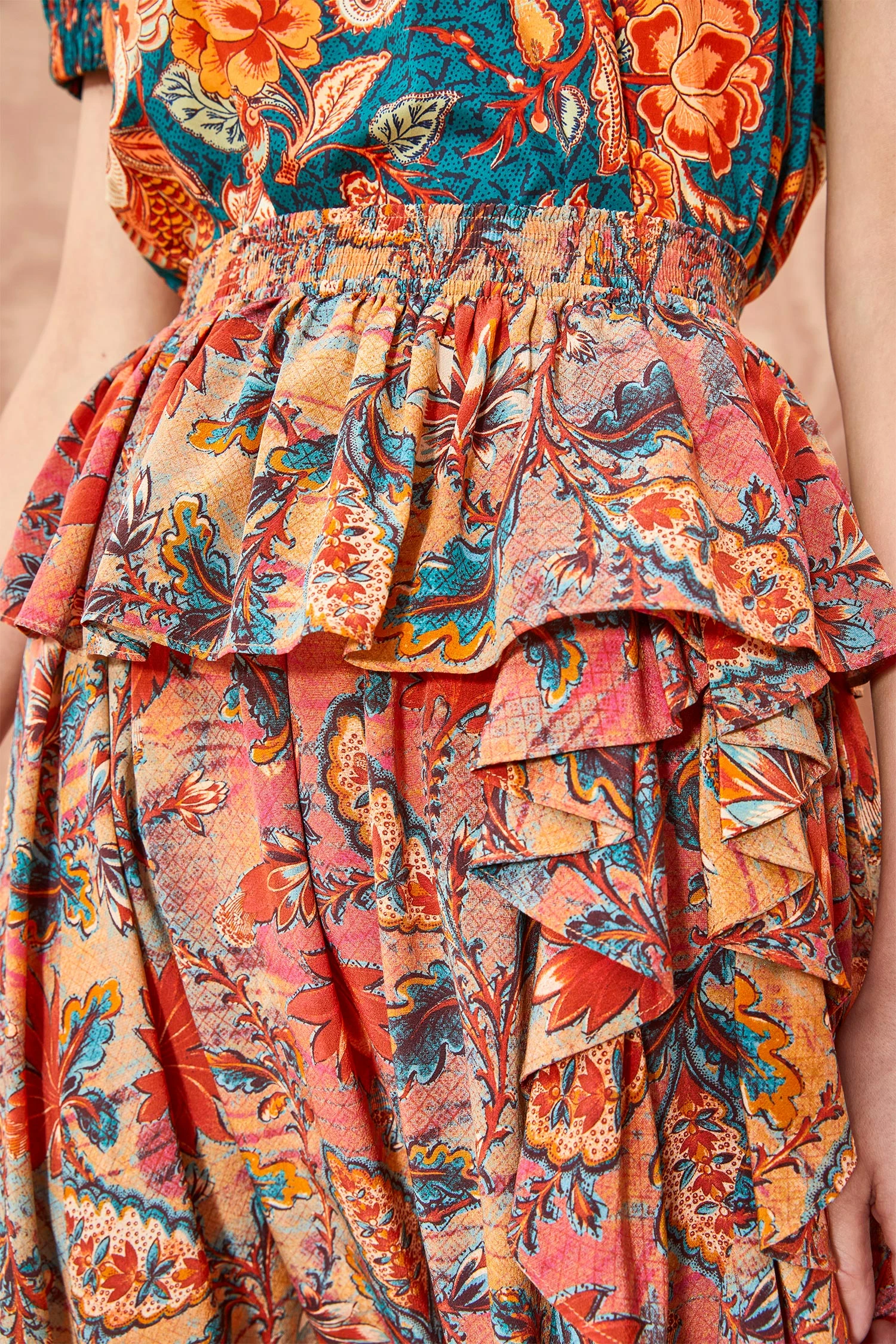 ULLA JOHNSON Ursa Skirt - Coral Bloom 2 ULLA JOHNSON Ursa Skirt - Coral Bloom - Image 2