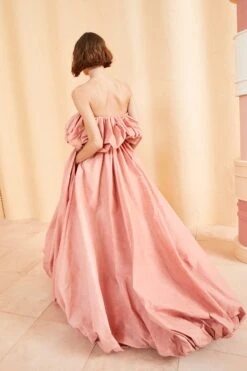 ULLA JOHNSON Vittoria Gown - Azalea -ULLA JOHNSON Outlet ULLA JOHNSON VITTORIA GOWN AZALEA 05