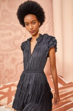 ULLA JOHNSON Vesna Dress - Noir 7 ULLA JOHNSON Vesna Dress - Noir -ULLA JOHNSON Outlet ULLA JOHNSON Vesna Dress NOIR 03