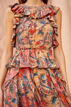 ULLA JOHNSON Violeta Dress - Coral Bloom 7 ULLA JOHNSON Violeta Dress - Coral Bloom -ULLA JOHNSON Outlet ULLA JOHNSON Violeta Dress CORAL BLOOM 03