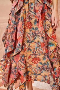 ULLA JOHNSON Violeta Dress - Coral Bloom 8 ULLA JOHNSON Violeta Dress - Coral Bloom -ULLA JOHNSON Outlet ULLA JOHNSON Violeta Dress CORAL BLOOM 04