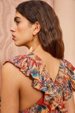 ULLA JOHNSON Violeta Dress - Coral Bloom 9 ULLA JOHNSON Violeta Dress - Coral Bloom -ULLA JOHNSON Outlet ULLA JOHNSON Violeta Dress CORAL BLOOM 05