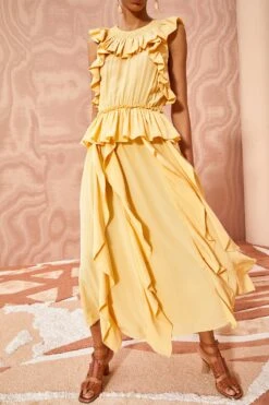 ULLA JOHNSON Violeta Dress - Dune -ULLA JOHNSON Outlet ULLA JOHNSON Violeta Dress DUNE 03