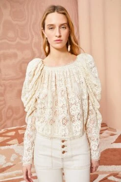 ULLA JOHNSON Vivi Blouse - Chalk -ULLA JOHNSON Outlet ULLA JOHNSON Vivi Blouse CHALK 0080