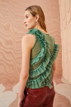 ULLA JOHNSON Winnifred Top - Jade 8 ULLA JOHNSON Winnifred Top - Jade -ULLA JOHNSON Outlet ULLA JOHNSON Winnifred Top JADE 0100