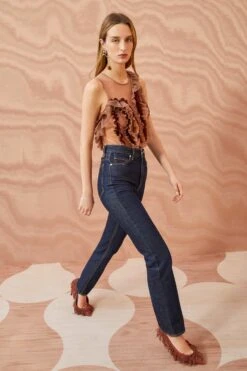 ULLA JOHNSON Winnifred Top - Umber 10 ULLA JOHNSON Winnifred Top - Umber -ULLA JOHNSON Outlet ULLA JOHNSON Winnifred Top UMBER 0124