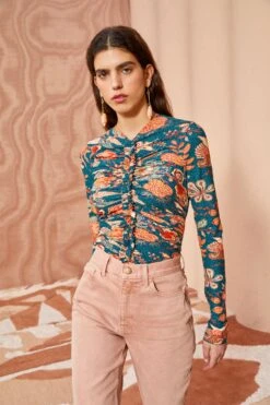 Featured Products 17 ULLA JOHNSON Wren Top - Delphinium