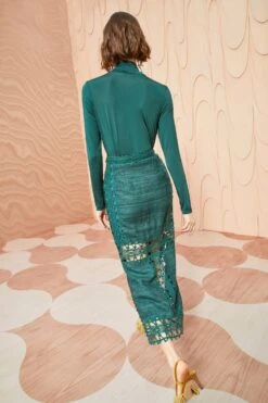 ULLA JOHNSON Yamini Skirt - Cypress 9 ULLA JOHNSON Yamini Skirt - Cypress -ULLA JOHNSON Outlet ULLA JOHNSON Yamini Skirt CYPRESS 0165