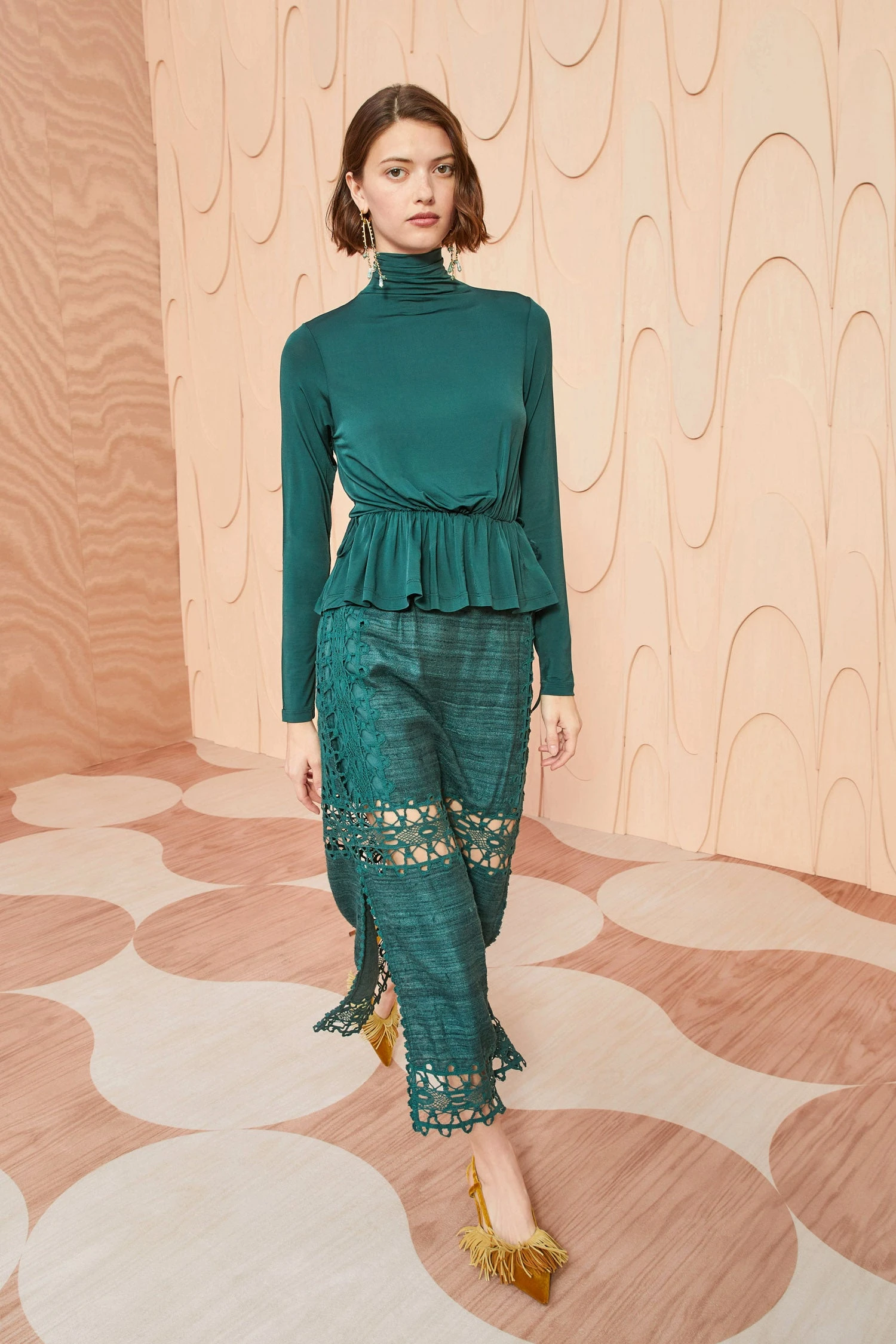 ULLA JOHNSON Yamini Skirt - Cypress 1 ULLA JOHNSON Yamini Skirt - Cypress