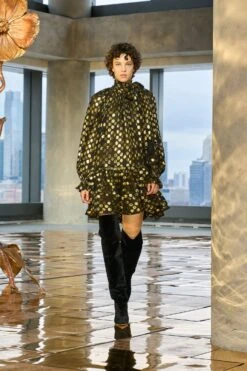 ULLA JOHNSON Loretta Silk Long Sleeve Mini Dress - Obsidian -ULLA JOHNSON Outlet UllaJohnsonF2514