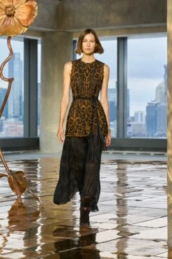 ULLA JOHNSON Auryn Applique Sleeveless Long Dress - Saffron -ULLA JOHNSON Outlet UllaJohnsonF2550 1af648b4 ce71 4d80 b3c0 a10f0289c1c5