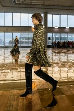 ULLA JOHNSON Loretta Silk Long Sleeve Mini Dress - Obsidian -ULLA JOHNSON Outlet UllaJohnsonF25Side14