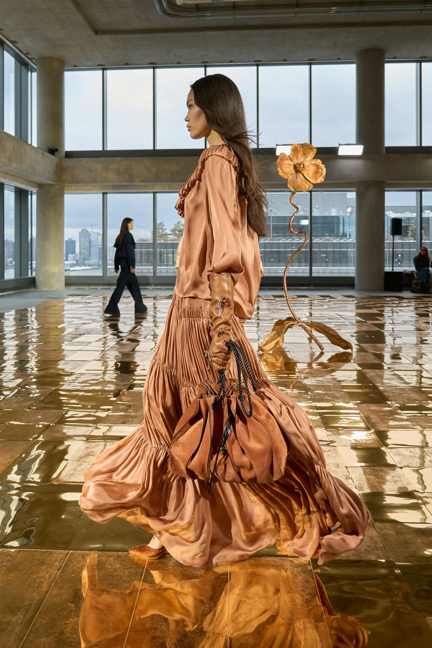 ULLA JOHNSON Gaelle Silk High Waist Maxi Skirt - Desert Rose 6 ULLA JOHNSON Gaelle Silk High Waist Maxi Skirt - Desert Rose - Image 6