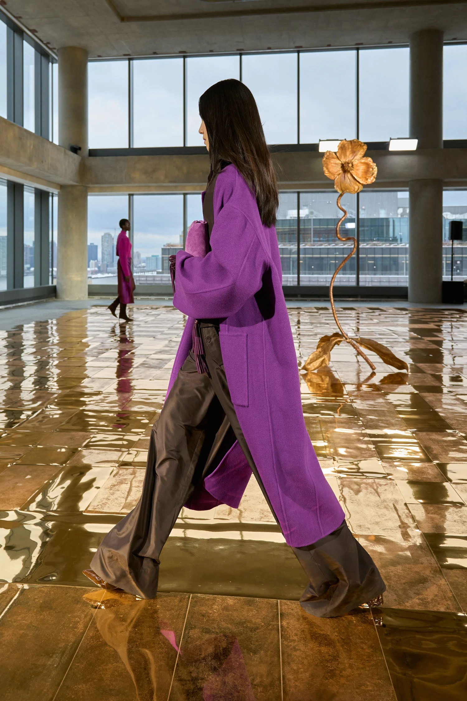 ULLA JOHNSON Giorgia Silk Neck Tie Blouse - Sequoia 6 ULLA JOHNSON Giorgia Silk Neck Tie Blouse - Sequoia - Image 6