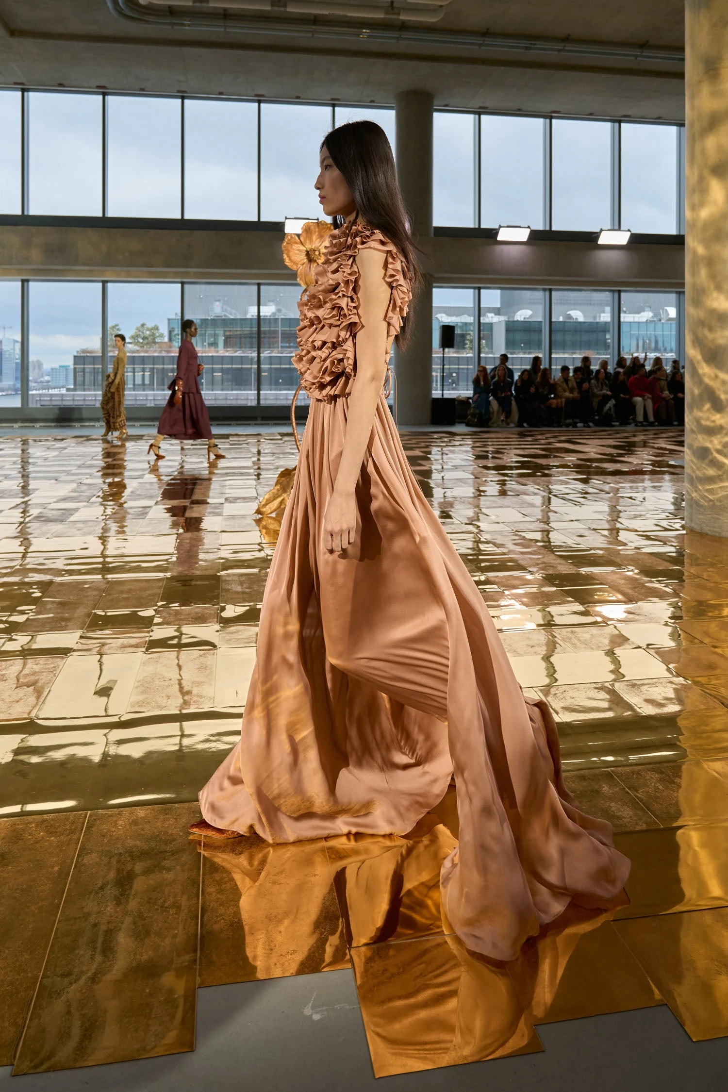 ULLA JOHNSON Byzantine Silk Backless Gown - Desert Rose 6 ULLA JOHNSON Byzantine Silk Backless Gown - Desert Rose - Image 6