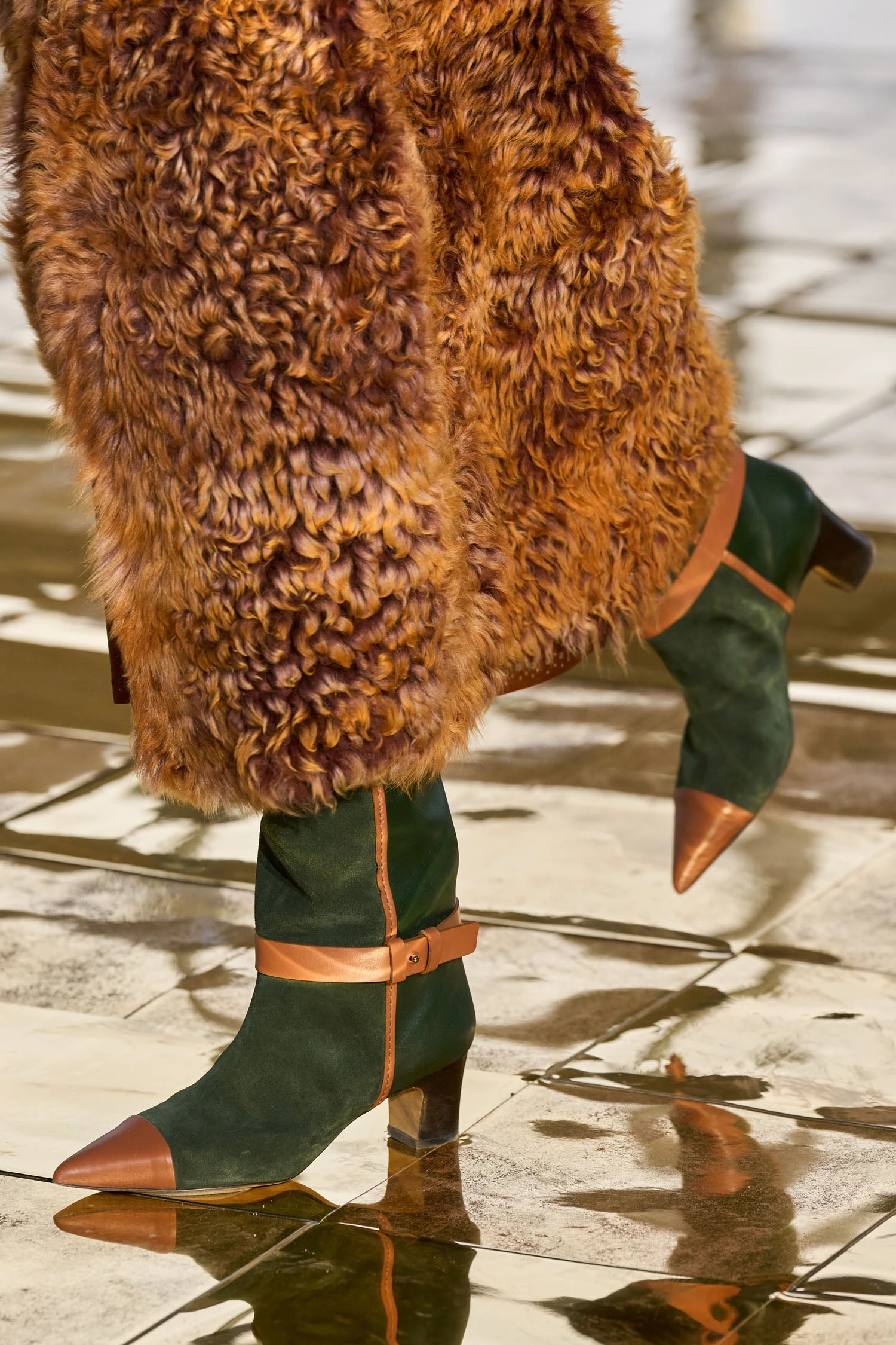 ULLA JOHNSON Kiki Patchwork Boot - Militaire Mixte 9 ULLA JOHNSON Kiki Patchwork Boot - Militaire Mixte - Image 9