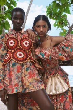 ULLA JOHNSON Ursa Skirt - Coral Bloom 13 ULLA JOHNSON Ursa Skirt - Coral Bloom -ULLA JOHNSON Outlet Ulla Johnson PF23 VOGUE LOOK 5 5