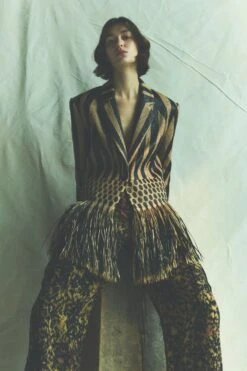 ULLA JOHNSON Priya Fringe Blazer - Tapir -ULLA JOHNSON Outlet Ulla Johnson PF25 Annemariek van Drimmelen 1